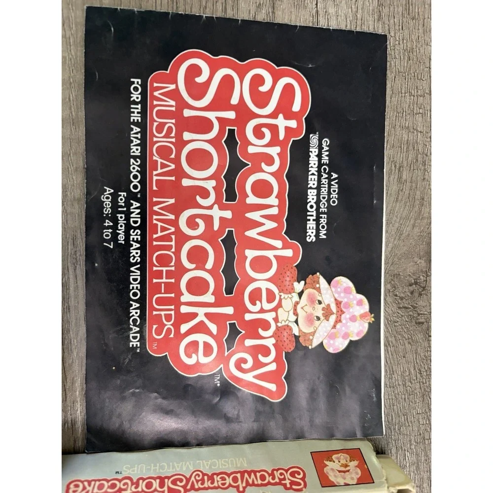 Vintage Atari 2600 - Strawberry Shortcake Musical Matchups Game Parker Bros 1983